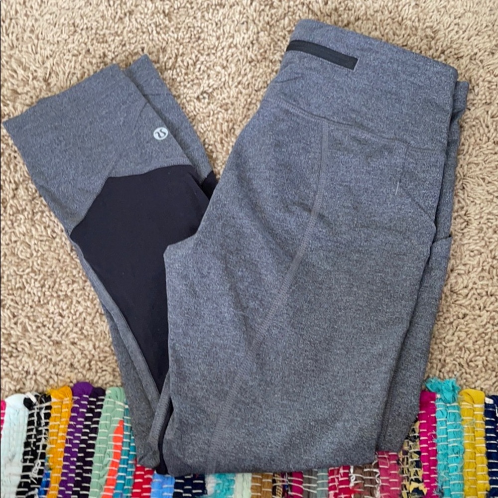 Grey cropped Lulu leggings